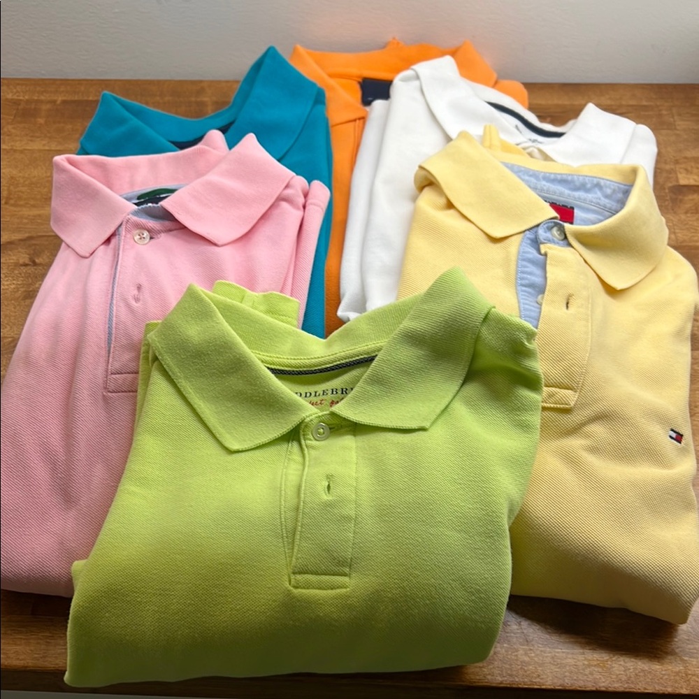 6 Vibrant Pastel Polo Shirts Classic Cotton Blend